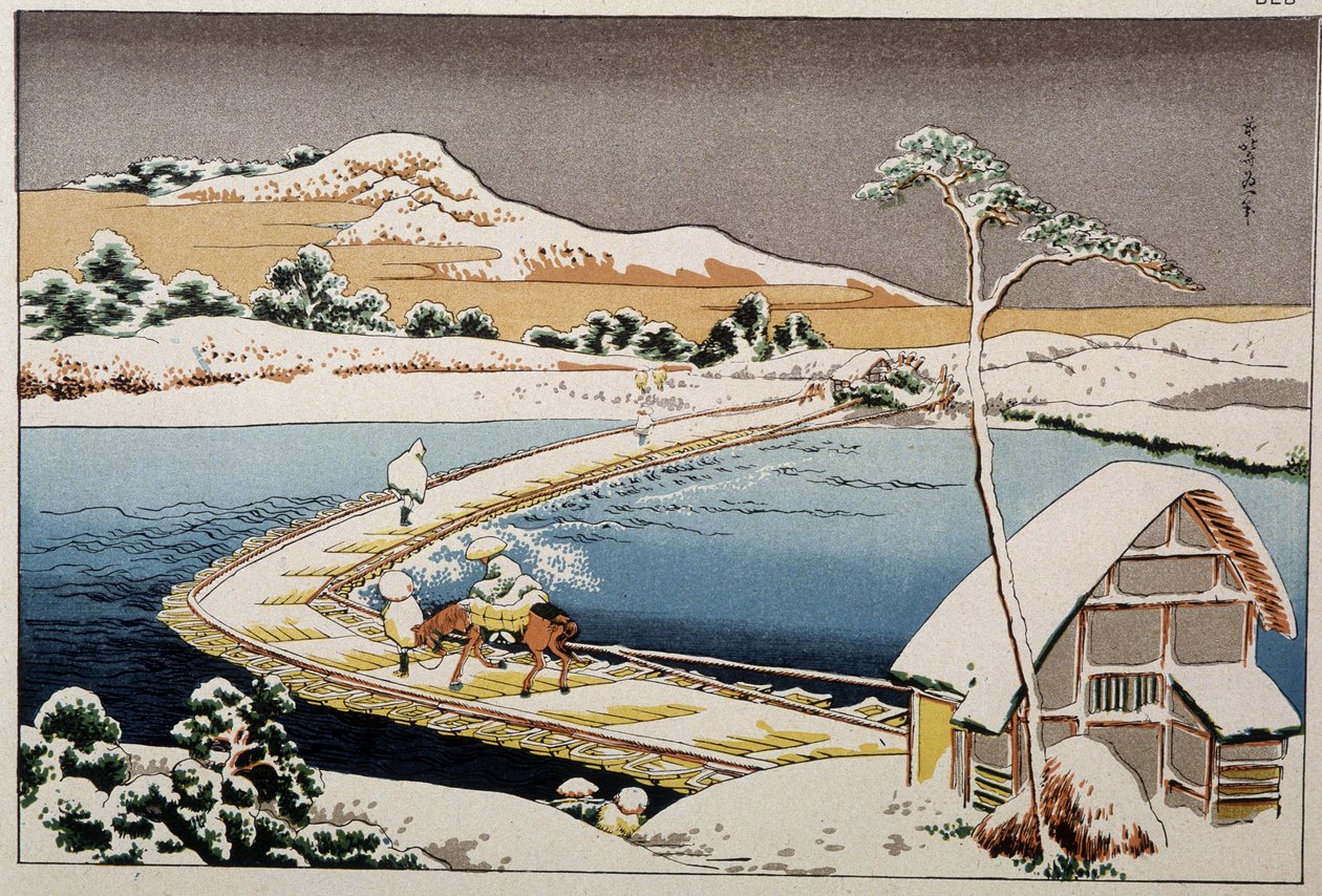 Japon manzarası - Hokusai tarafından yazdırın (baskı) by Katsushika Hokusai