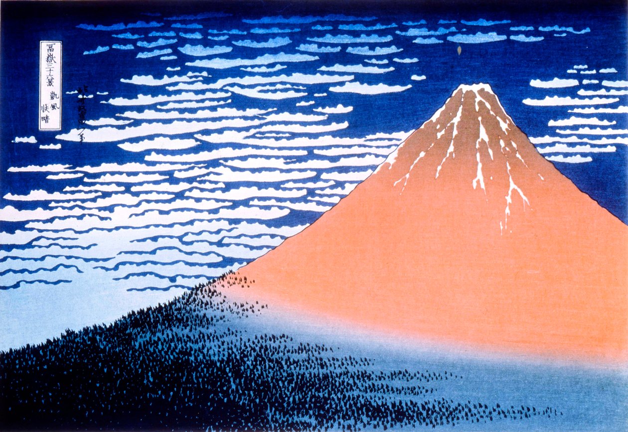 Kırmızı Fuji, 1823-1831. by Katsushika Hokusai
