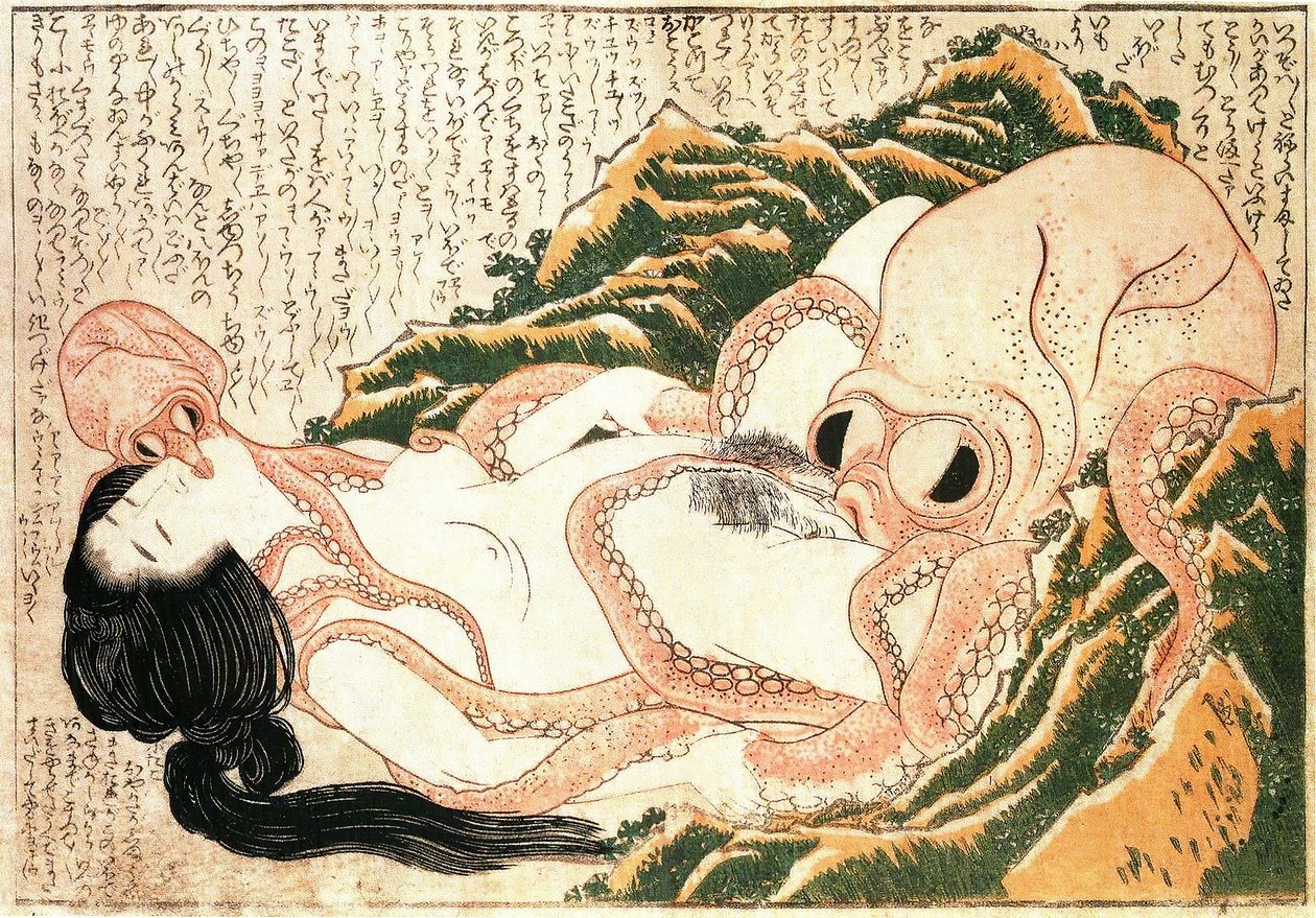 Balıkçının Karısının Rüyası by Katsushika Hokusai