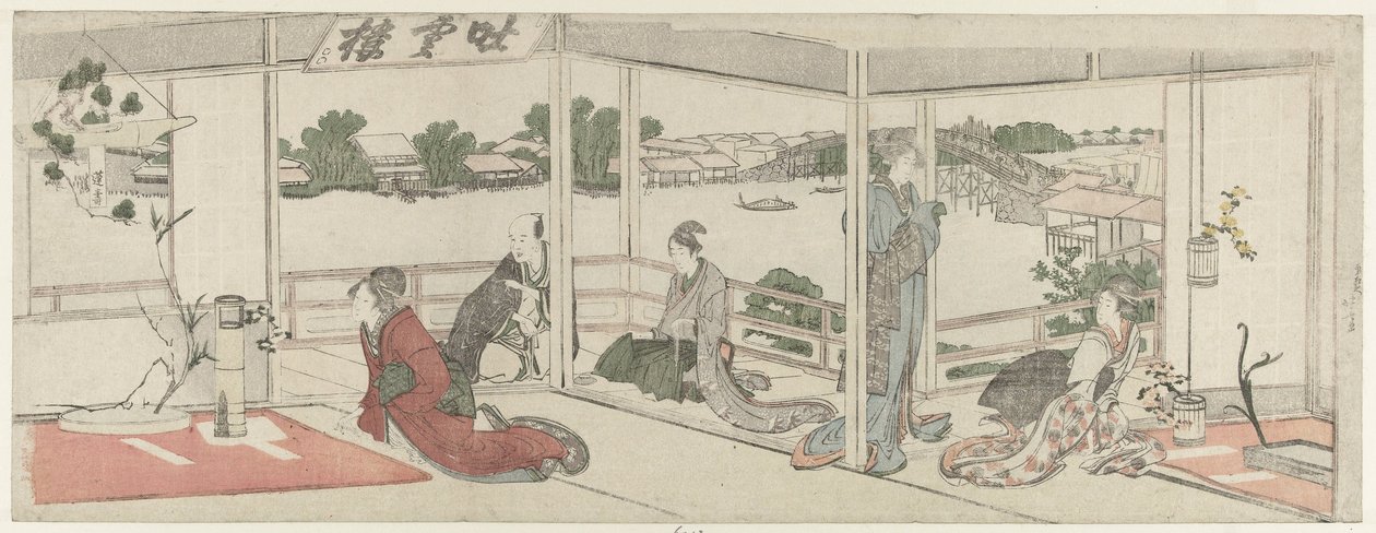 Çiçek Aranjmanlarını Görüntüleme by Katsushika Hokusai