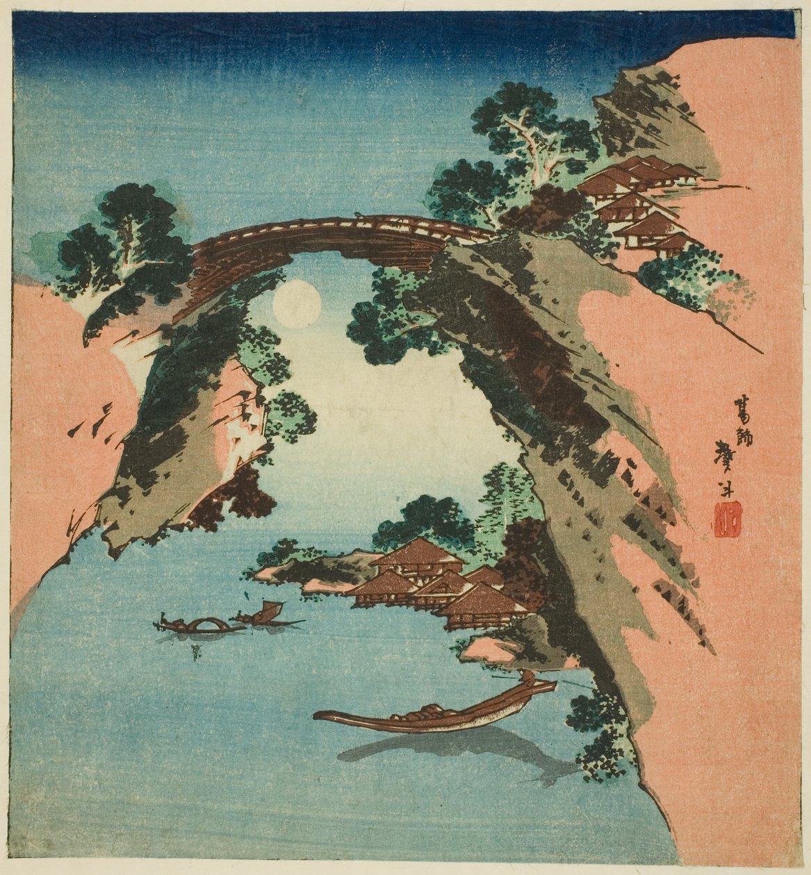 maymun köprüsü by Katsushika Taito II