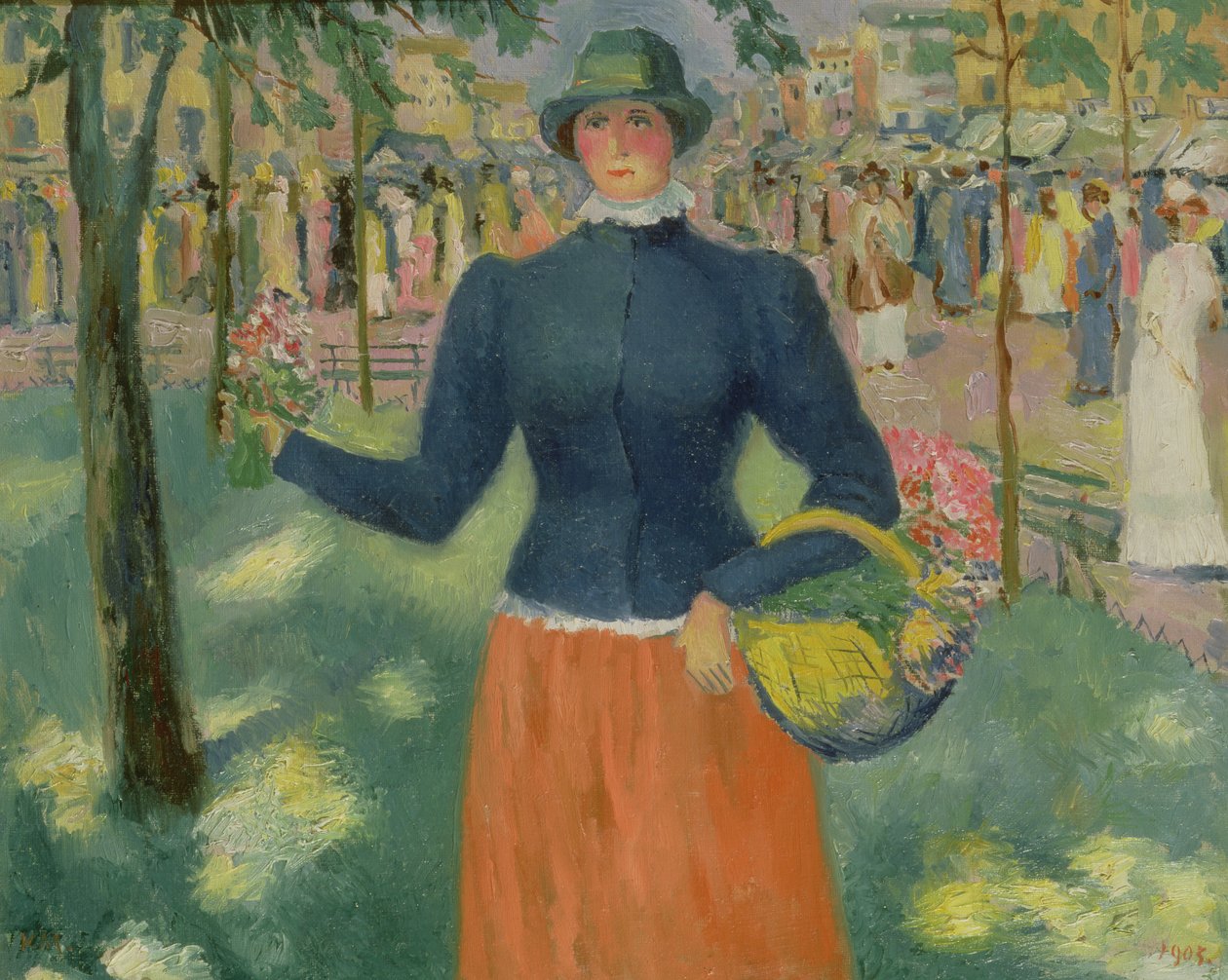 ಹೂ ಮಾರಾಟಗಾರರ ಅಧ್ಯಯನ, 1903 ಟರ್ಕ್ by Kazimir Severinovich Malevich