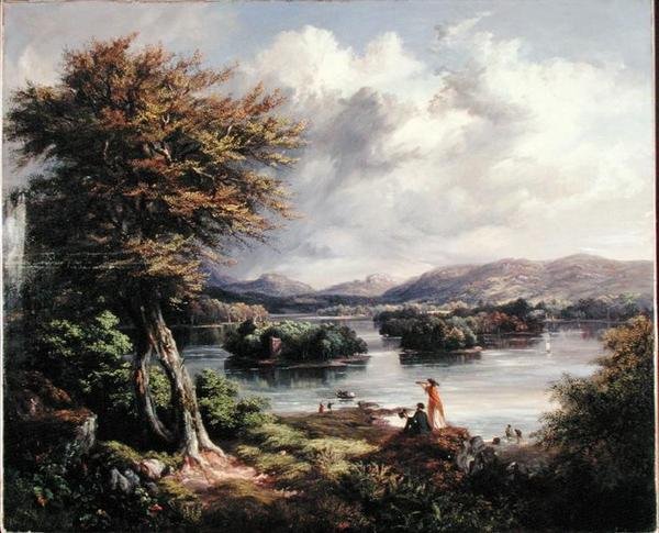 Menteith Gölü (tuval üzerine yağlı boya) by Kenneth Macleay