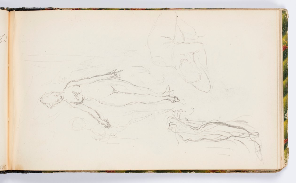 Sketchbook Sayfası: Çıplak Kadın Figürleri by Kenyon Cox
