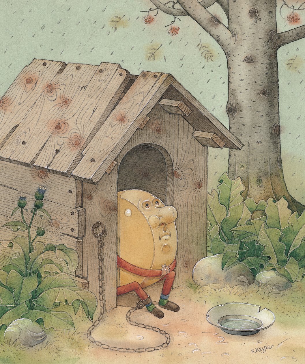 Peynir, 1003 (kağıt üzerine wc) by Kestutis Kasparavicius