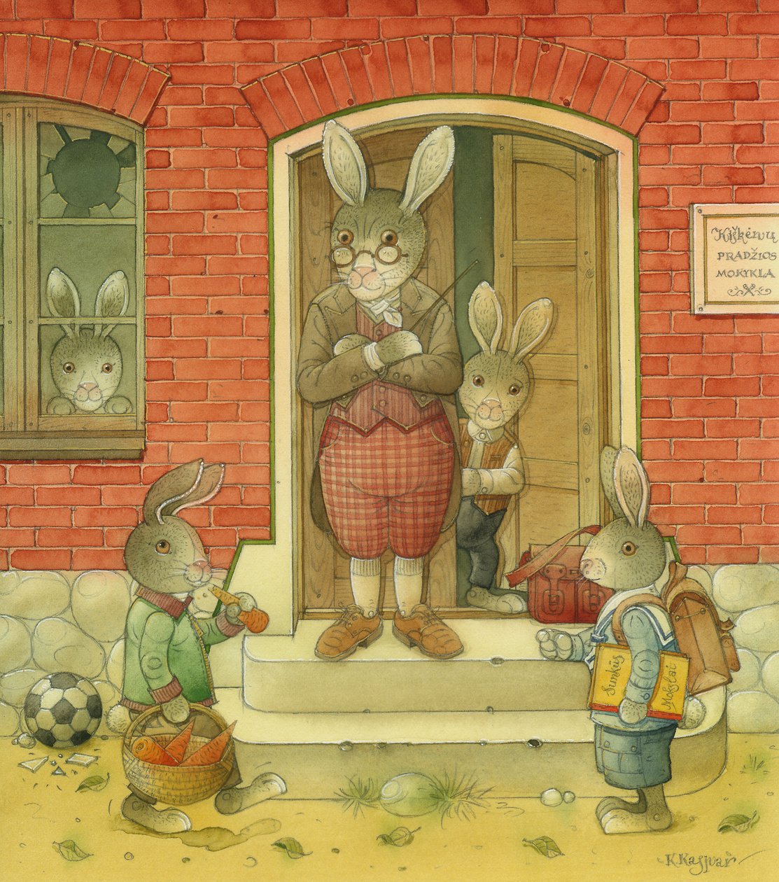 Tavşan Okulu, 2006 (kağıt üzerinde wc) by Kestutis Kasparavicius