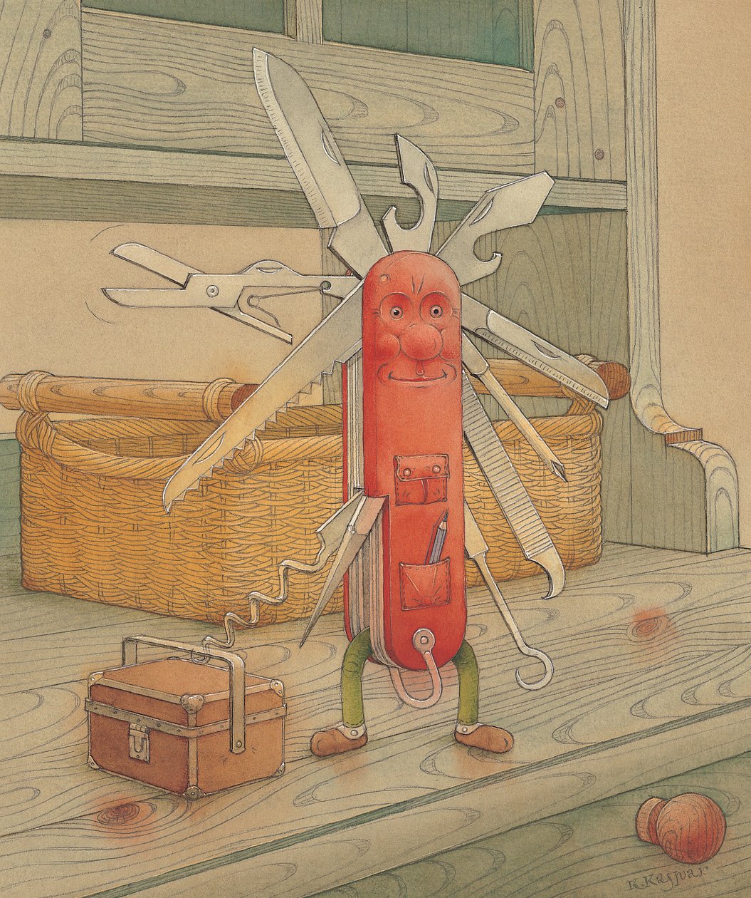 Çakı, 2005 (kağıt üzerinde wc) by Kestutis Kasparavicius