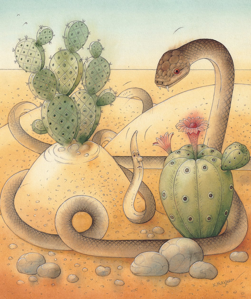 Yılan, 2005 (kağıt üzerinde wc) by Kestutis Kasparavicius