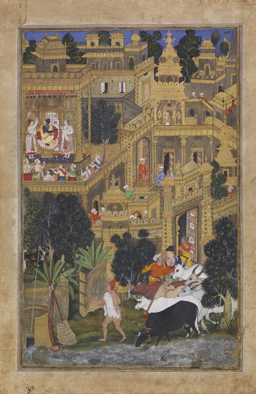 Altın Şehirdeki Lord Krishna (Harivamsha) by Kesu Kalan