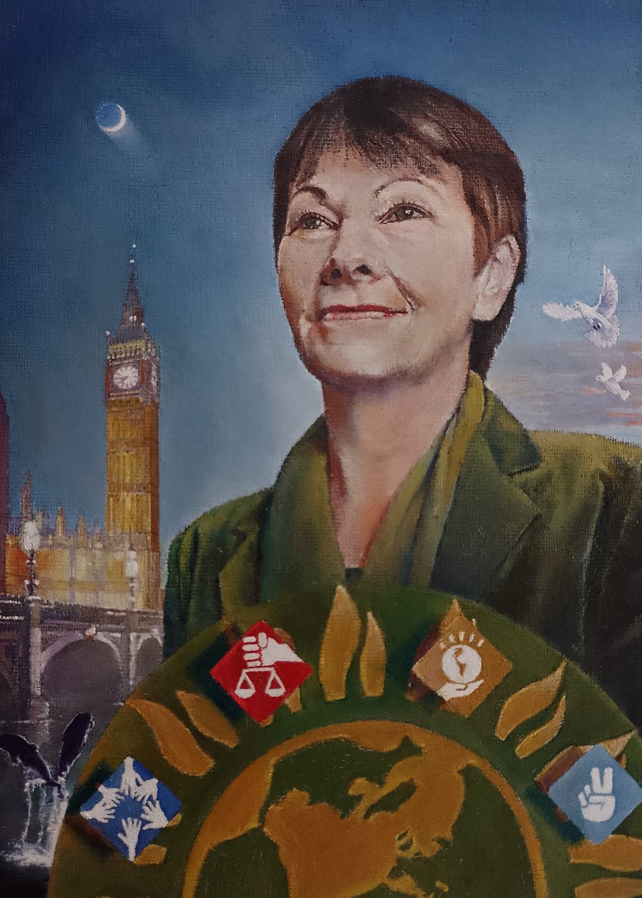 Caroline Westminster'da (Yeşiller Partisi), 2022 (resim) by Kevin Parrish