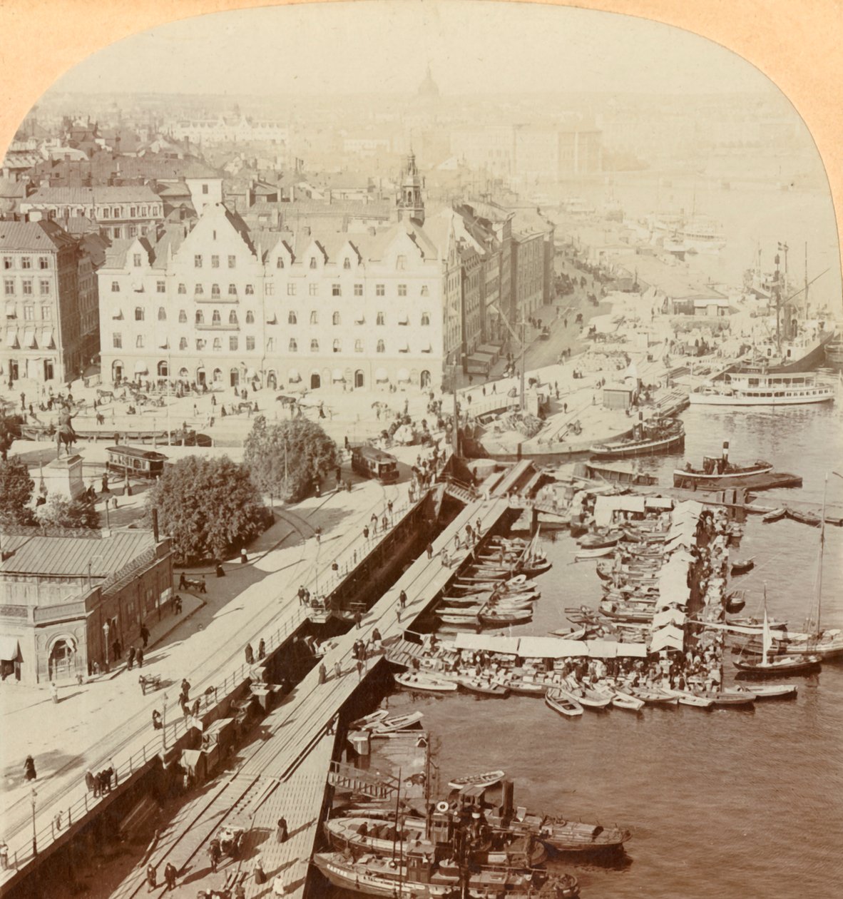 Liman, Stockholm, İsveç, 1901. by Keystone View Company