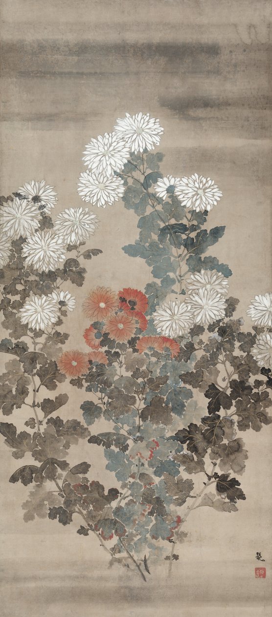 krizantemler by Kitagawa Sosetsu