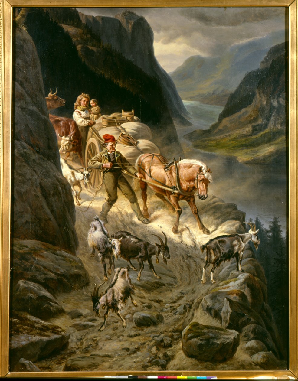 Dağdan aşağı (tuval üzerine yağlı boya) by Knud Bergslien
