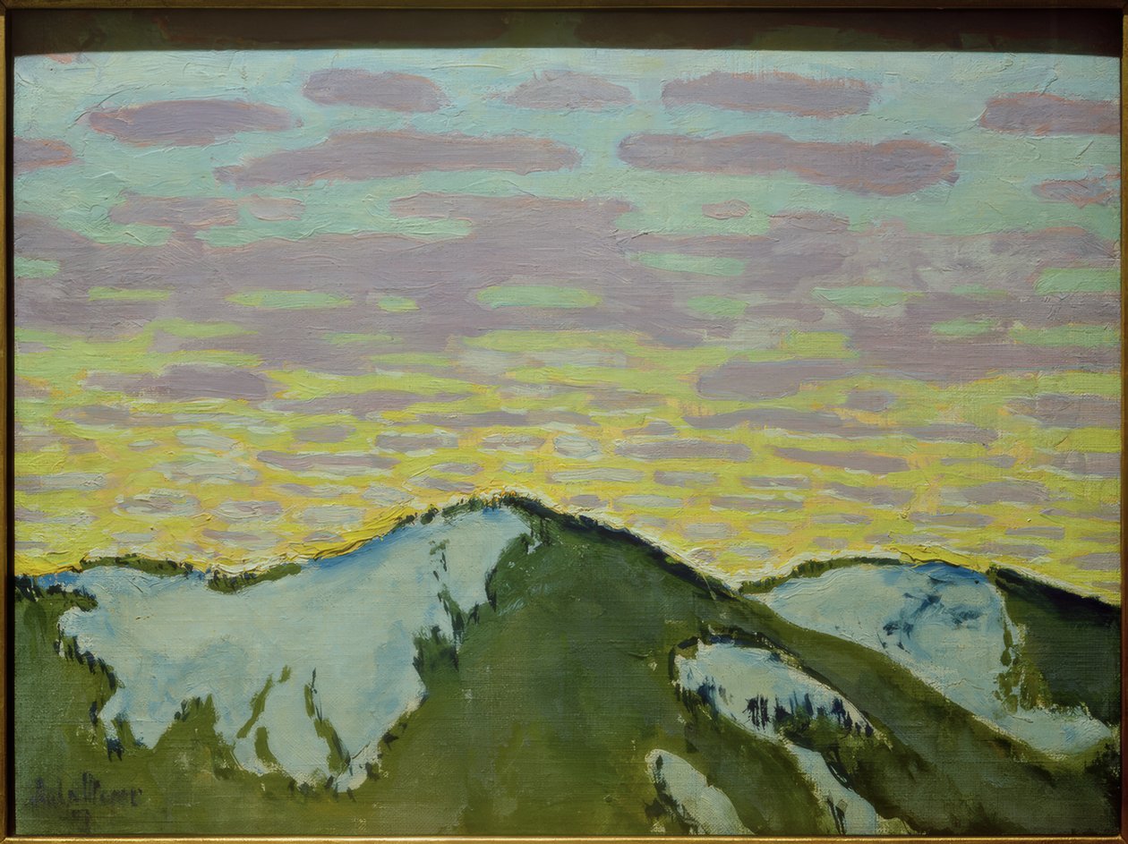 Karda dağ zirveleri by Koloman Moser