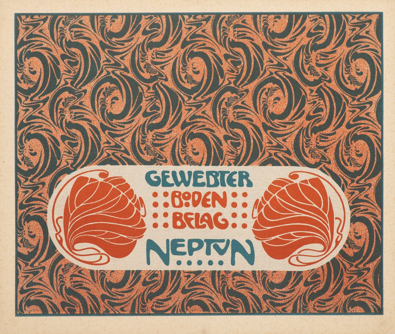 Dokuma Döşeme Neptün, 1901. by Koloman Moser