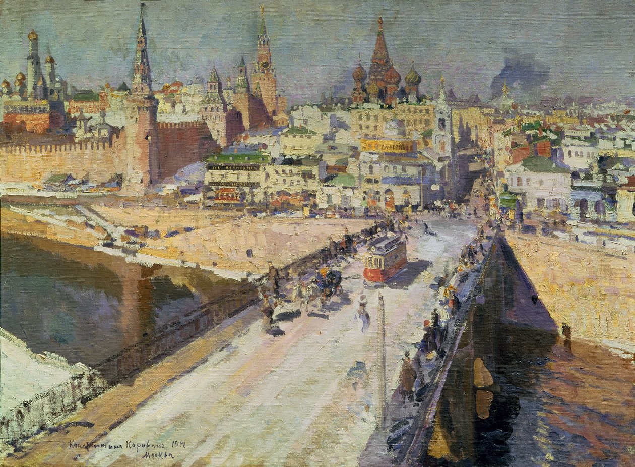 ಮಾಸ್ಕ್ವಾ ನದಿ ಸೇತುವೆ, 1914 ಟರ್ಕ್ by Konstantin Alekseevich Korovin