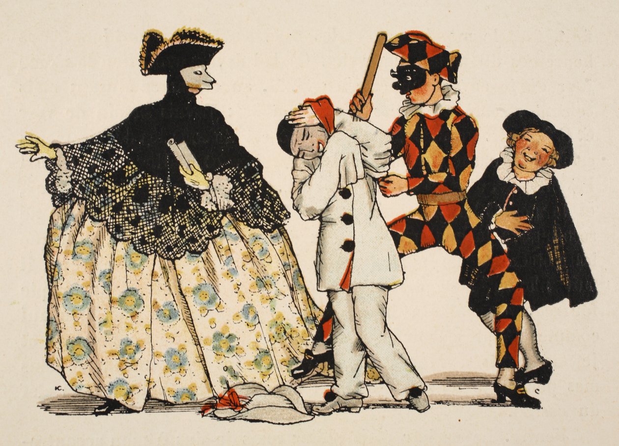 İtalyan Komedisi, 1918 by Konstantin Andreevic Somov