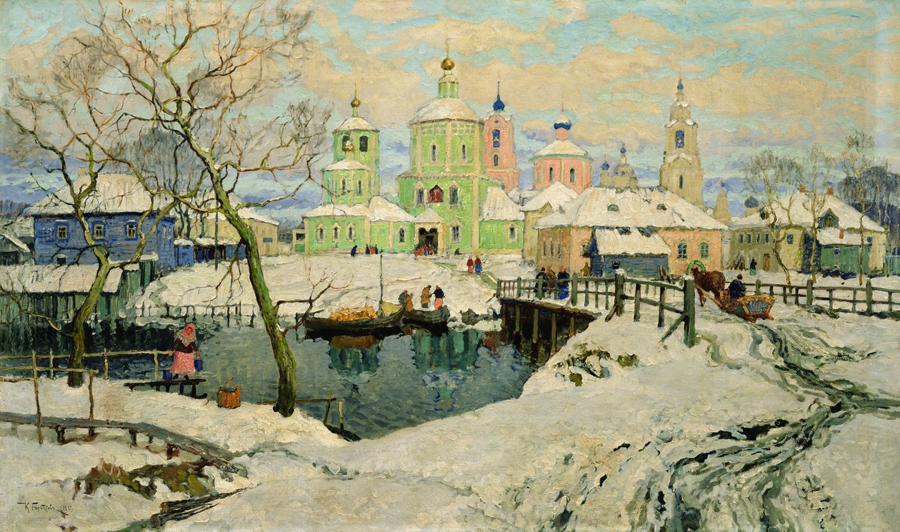 ಟೊರ್ಝೋಕ್ ಎಂಬ ಸಣ್ಣ ಹಳ್ಳಿ, 1917 ಟರ್ಕ್ by Konstantin Ivanovich Gorbatov