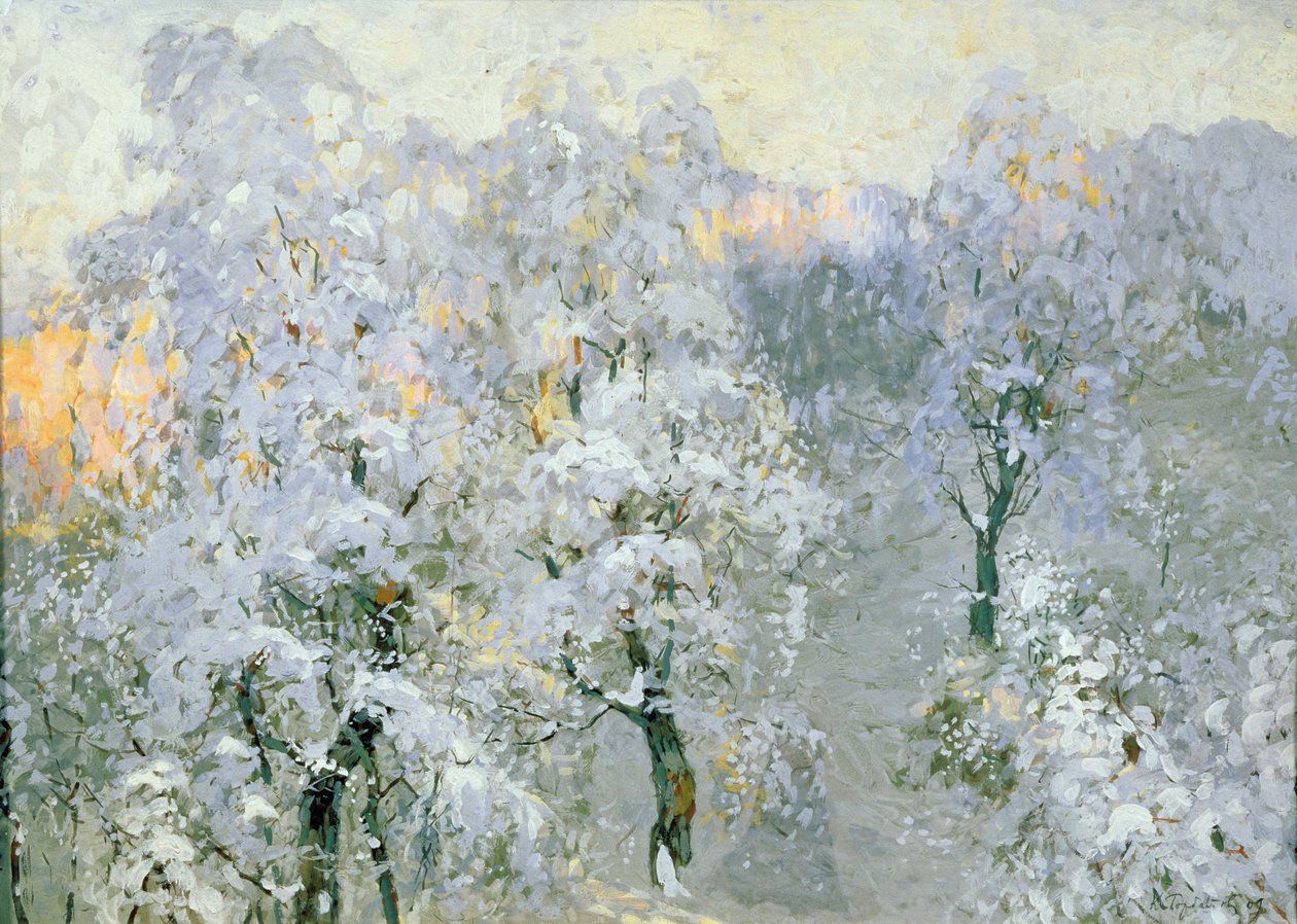 Kış Gümüşünde Ağaçlar, 1910 by Konstantin Ivanovich Gorbatov