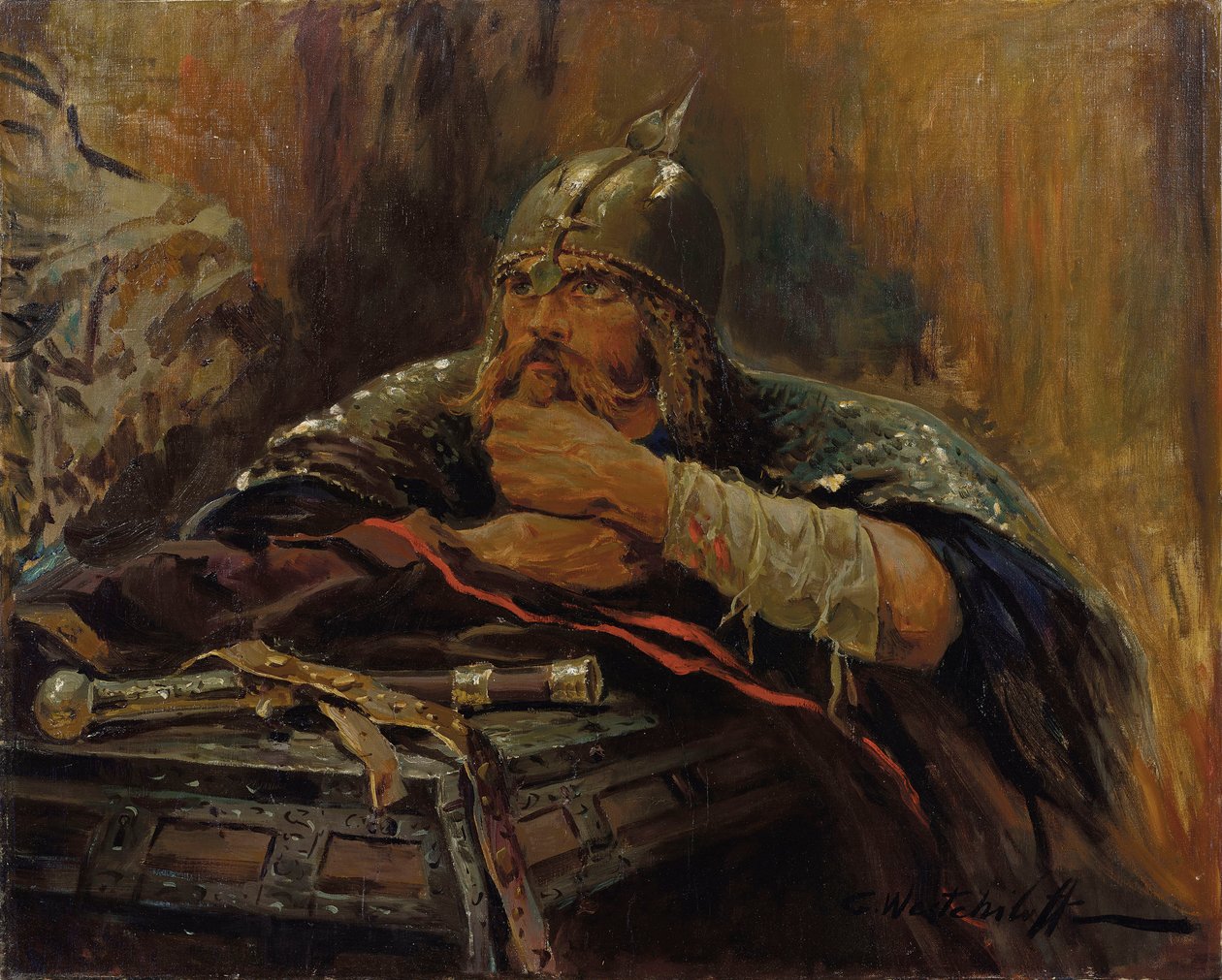 Bogatyr. by Konstantin Alexandrovich Veshchilov