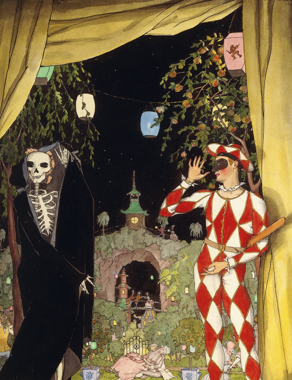 Harlequin ve Ölüm by Konstantin Andreevic Somov