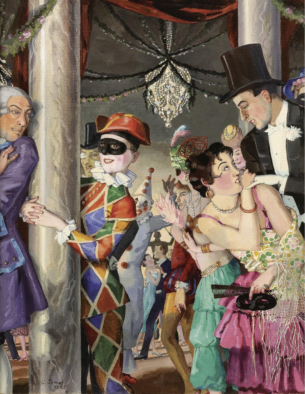 Maskeli balo, 1924 by Konstantin Andreevic Somov