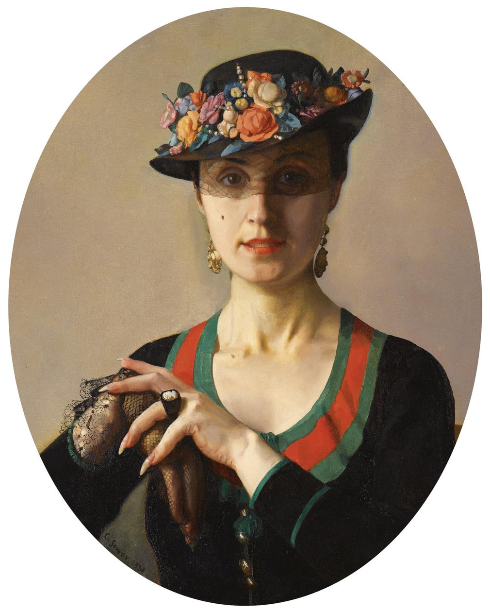 Bir Hanımefendinin Portresi, 1936 by Konstantin Andreevic Somov