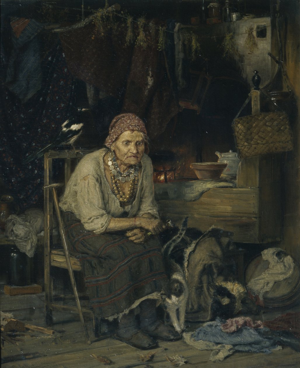 Bir Cadı, 1879 by Konstantin Apollonovich Savitsky