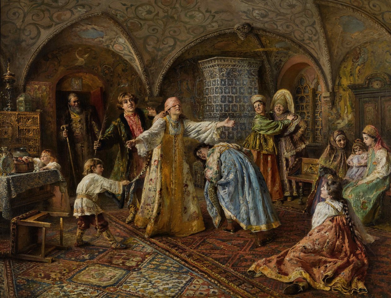 Kör adamın blöfü. by Konstantin Egorovich Makovsky