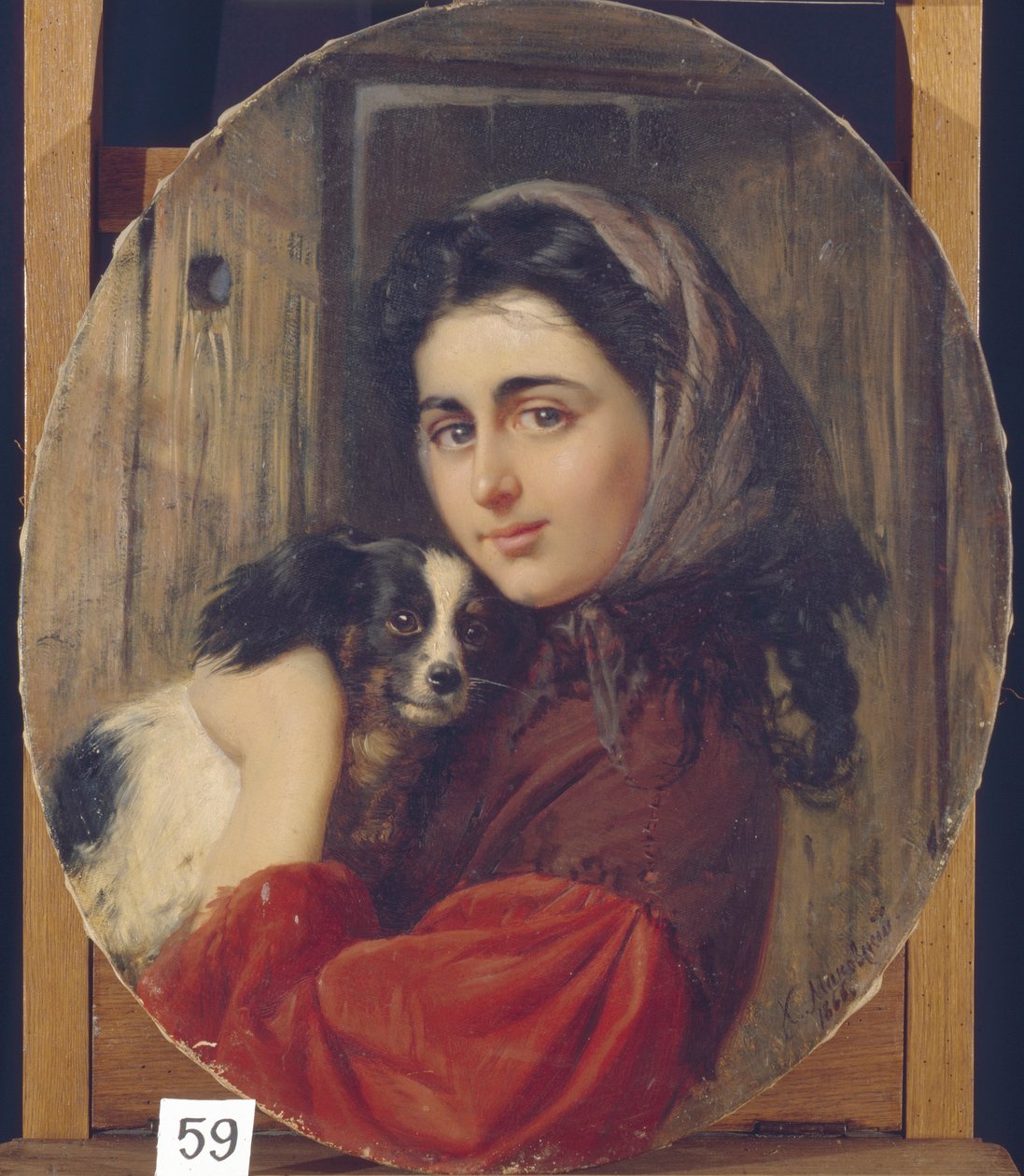 Küçük Köpekli Kız by Konstantin Egorovich Makovsky