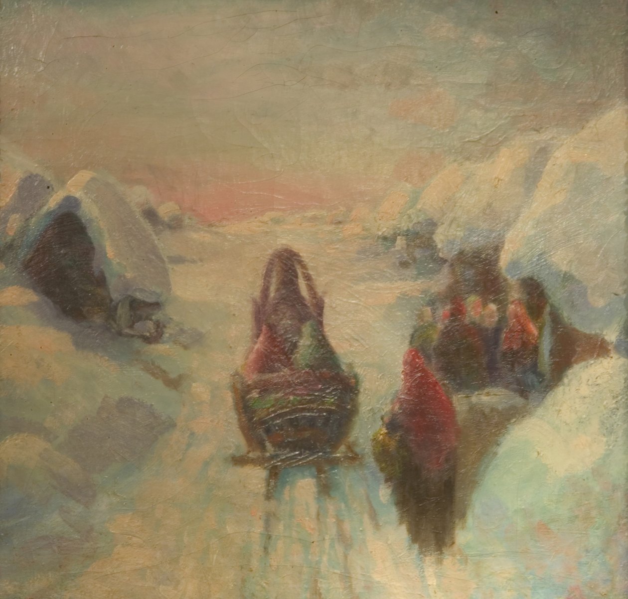 Kış. kızak sürüşü by Konstantin Konstantinovich Pervukhin