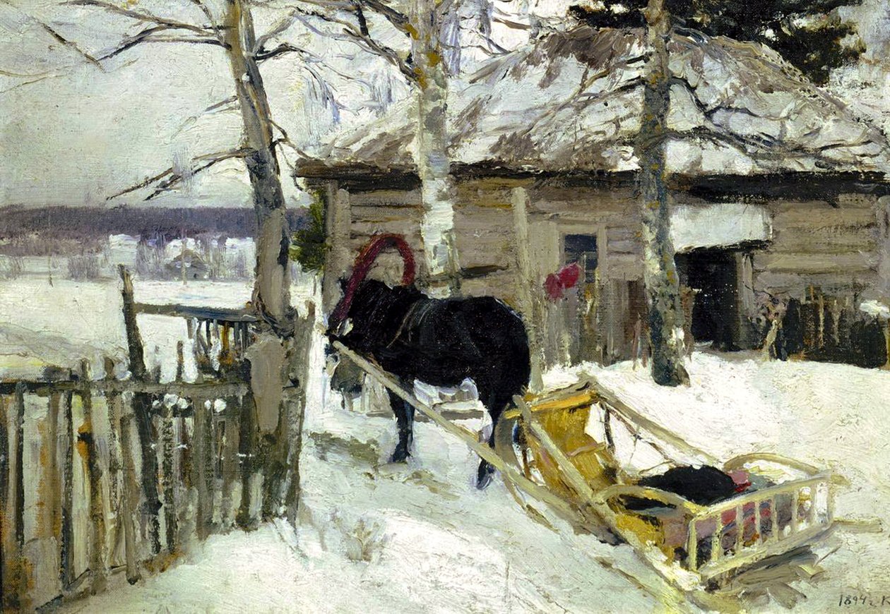 Kış, 1894. by Konstantin Alekseevich Korovin