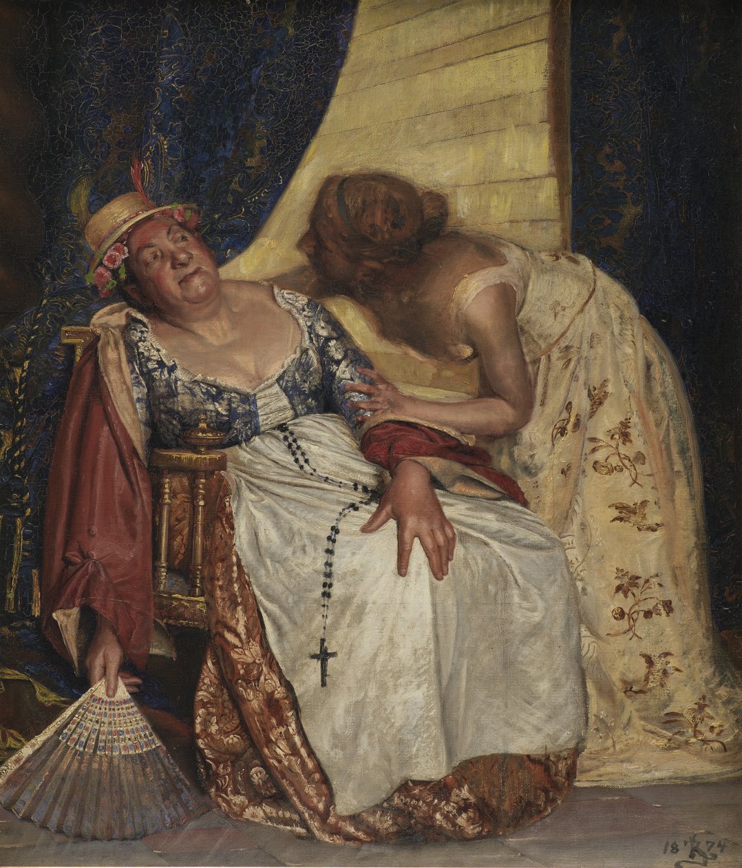 Julie ve hemşire by Kristian Zahrtmann