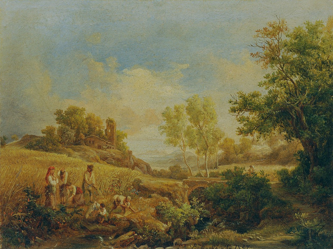 Saman hasadı ile manzara by Károly Markó d. Ä.