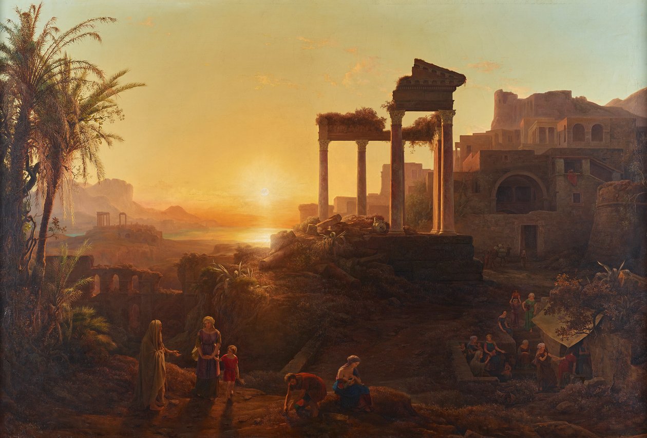 gün batımı ile manzara by Károly Markó d. Ä.