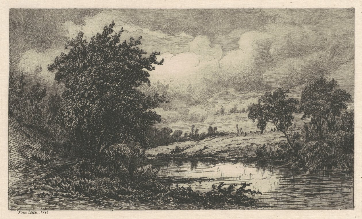 Shepang Nehri üzerinde, Connecticut by Kruseman Van Elten