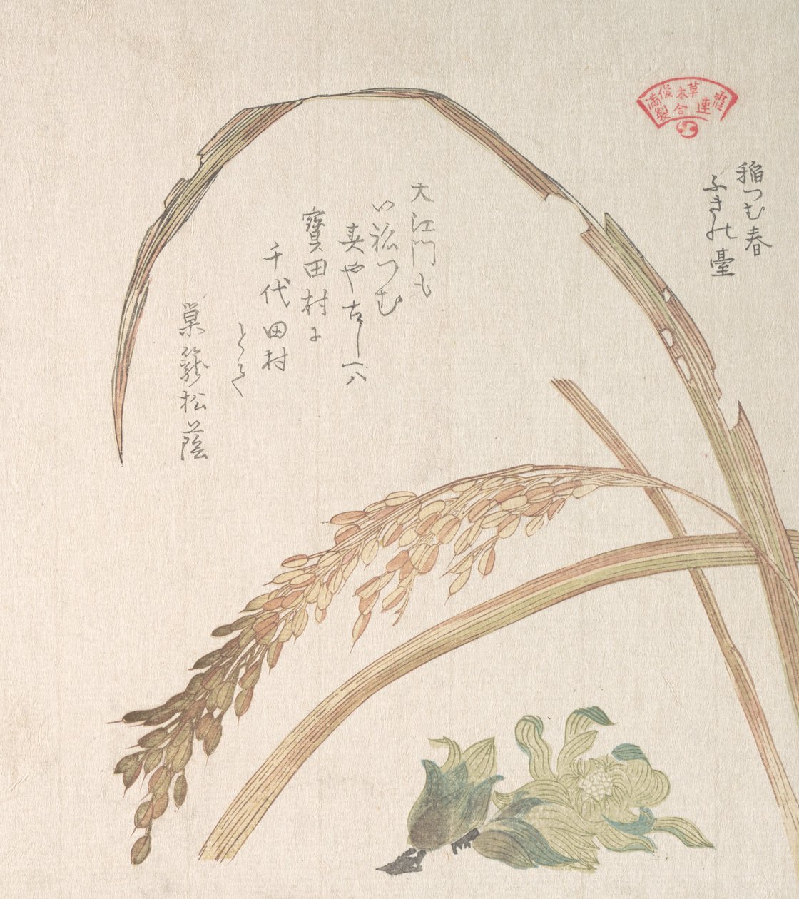 Pirinç Fabrikası ve Tereyağı-Burs, 19. yüzyıl. by Kubo Shunman