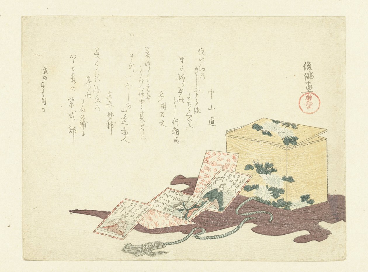Bir Kağıt Oyunu ve Kutusu by Kubota Shunman