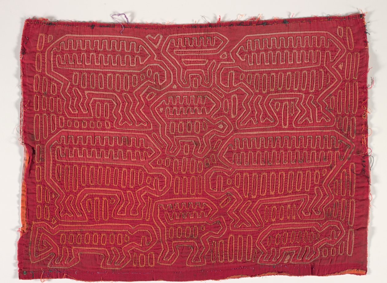 Gömlek Paneli (mola), 1950 dolayları (aplikeli pamuk) by Kuna Indian Culture
