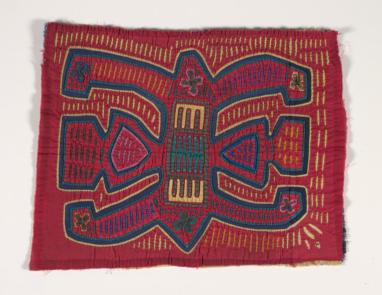 Gömlek paneli (mola) (aplikeli pamuklu) by Kuna Indian Culture