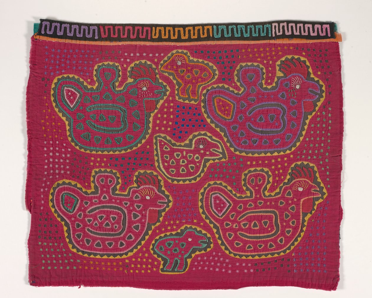 Gömlek paneli (mola) (aplikeli pamuklu) by Kuna Indian Culture