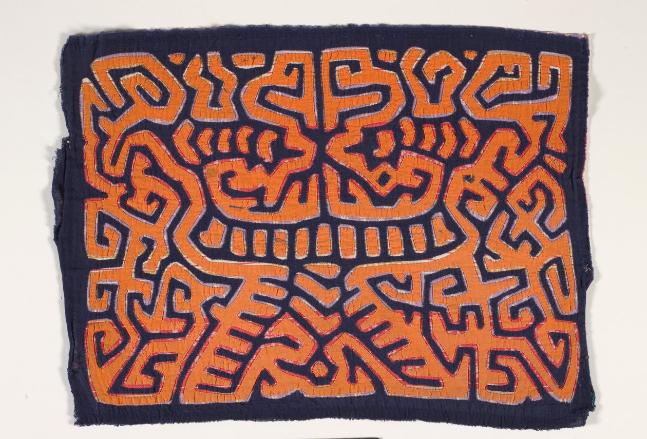 Gömlek paneli (mola) (aplikeli pamuklu) by Kuna Indian Culture