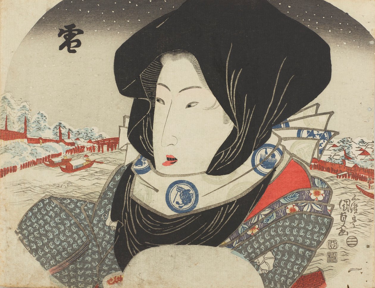 Kar, Ay ve Çiçekler serisinden Kar. by Kunisada