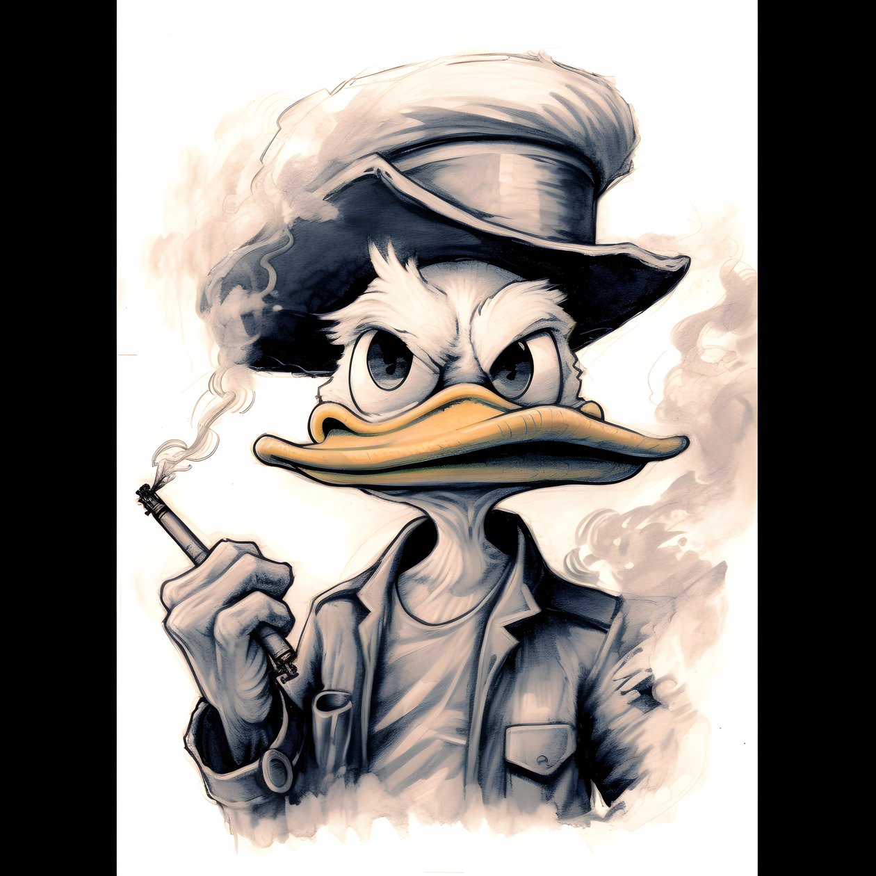Scrooge McDuck, büyük bir esrar esrarı içiyor 2 by Kurt Heppke