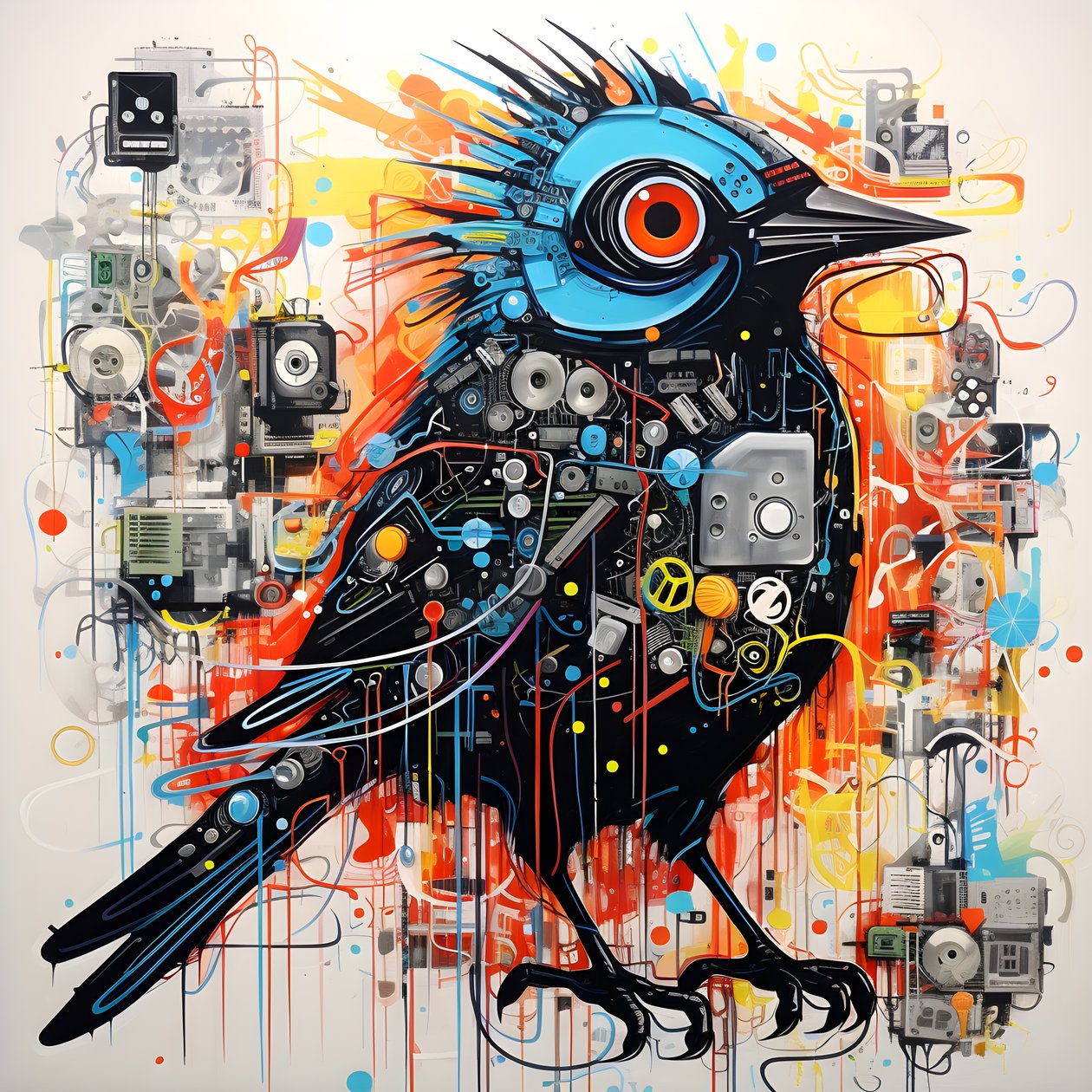 Grafiti Vogel 3 by Kurt Heppke
