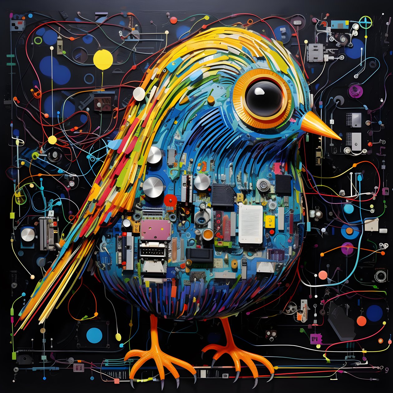 Grafiti Vogel 4 by Kurt Heppke