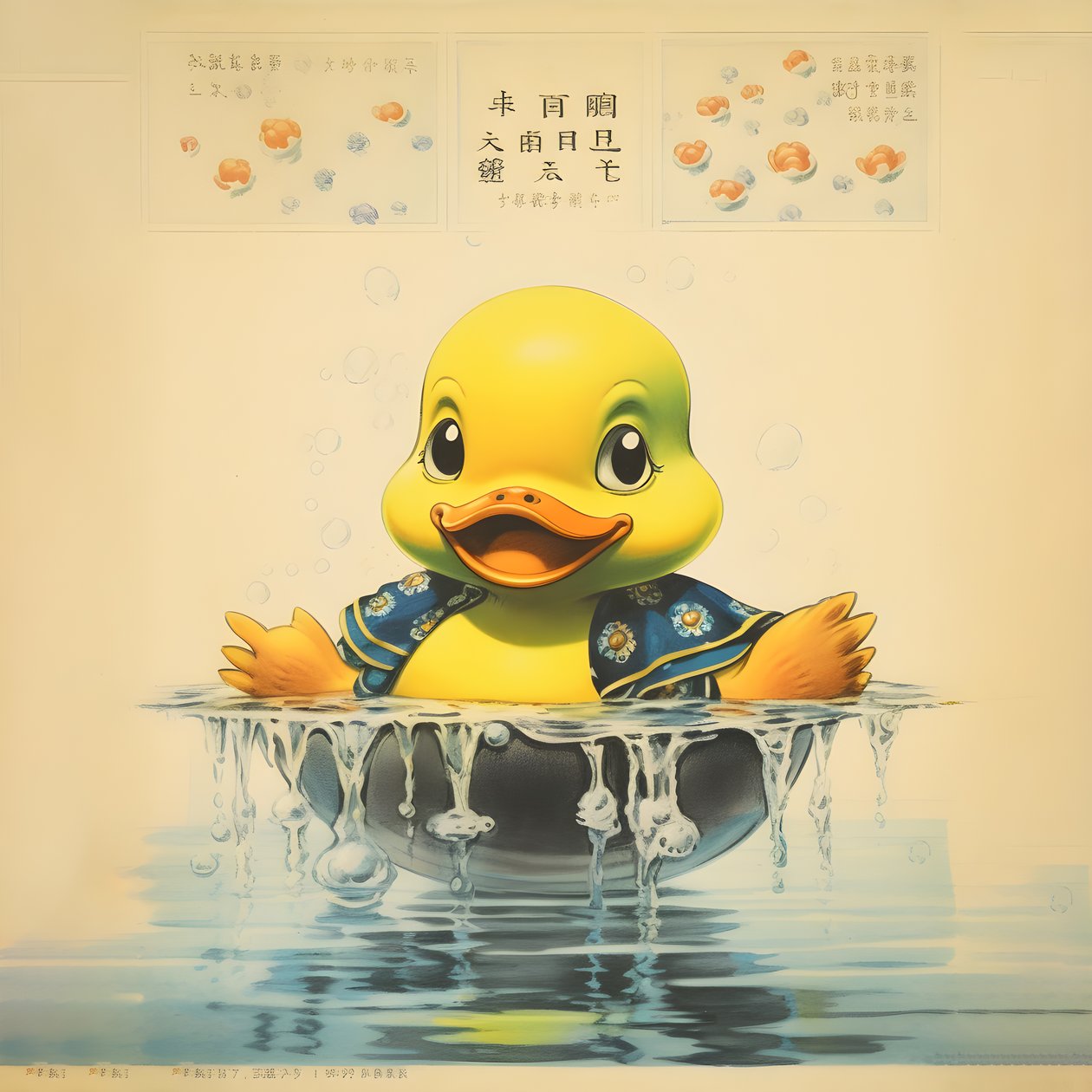 trendy lastik ördek reklam afişi - sarı 2 by Kurt Heppke