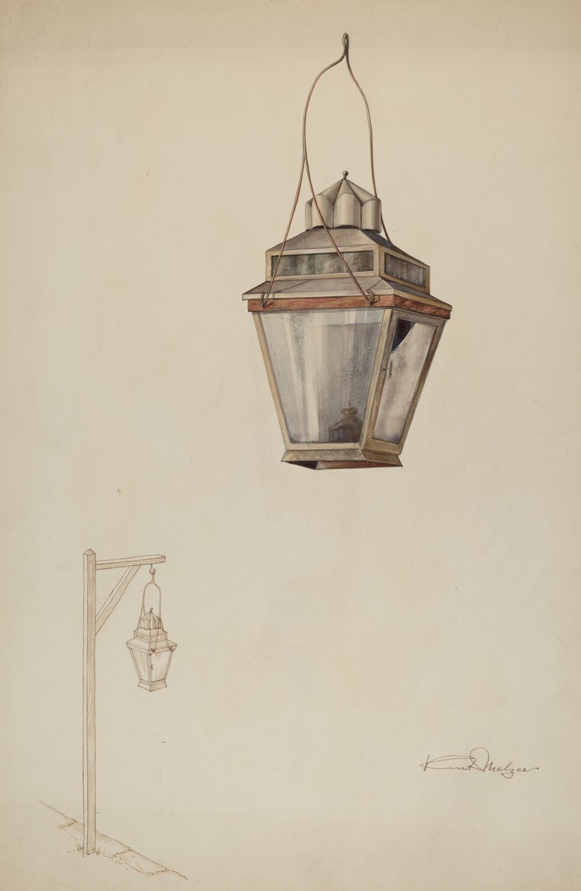 Sperm Yağlı Sokak Lambası, c. 1937. by Kurt Melzer