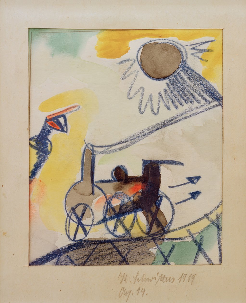 su 14 (lokomotif geriye doğru) by Kurt Schwitters