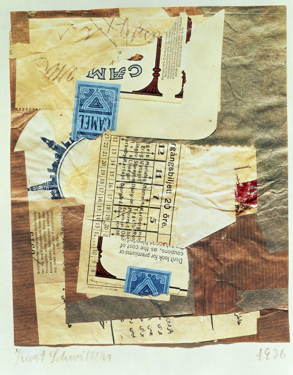 Deve, 1936. by Kurt Schwitters